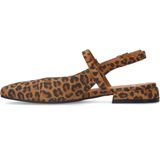 Manfield - Slingbacks - Leopard - Suède - Platte Hak