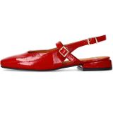 Manfield - Slingback Loafers - Rood - Suède