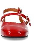 Manfield - Slingback Loafers - Rood - Suède