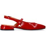 Manfield - Slingback Loafers - Rood - Suède