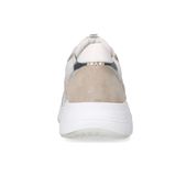 Manfield - Sneakers - Wit - Leren - Suède Details, Plateauzool 4 cm