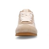 Manfield - Sneakers - Roomwit - Suède - Crème Leren Details