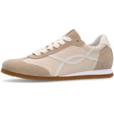 Manfield - Sneakers - Roomwit - Suède - Crème Leren Details
