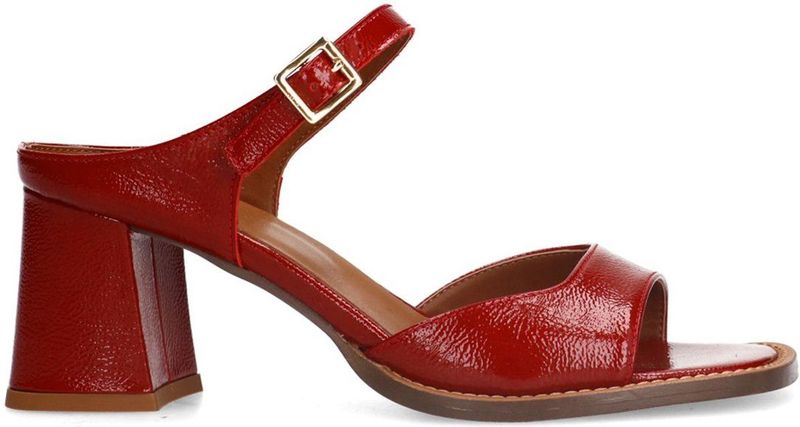 Manfield - Muiltjes - Donkerrood - Lak - Blokhak