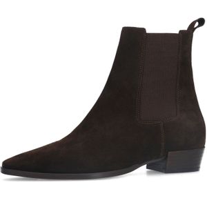 Manfield - Chelsea Boots - Bruin - Suède