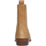 Manfield - Chelsea Boots - Beige - Suède - Leren Voering