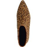 Manfield - Enkellaarzen - Panterprint - Suède - Camel/Zwart