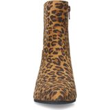 Manfield - Enkellaarzen - Panterprint - Suède - Camel/Zwart