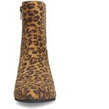 Manfield - Enkellaarzen - Panterprint - Suède - Camel/Zwart