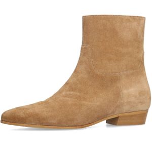 Manfield - Enkellaarsjes - Camel - Suède