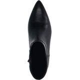 Manfield - Dames - Zwarte leren enkellaarsjes
