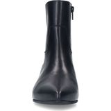 Manfield - Dames - Zwarte leren enkellaarsjes