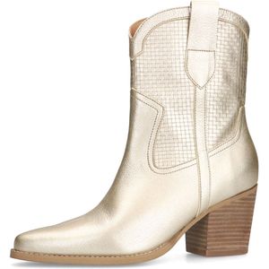 Manfield - Cowboylaarzen - Geel - Leer - Ritssluiting