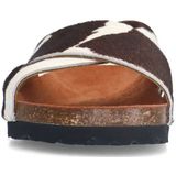 Manfield - Sandalen - Bruin - Koeienprint - Gekruiste Bandjes
