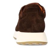 Manfield - Suède Sneakers - Bruin - Witte Zool
