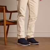 Manfield - Blauwe Sneakers - Suède - Memory Foam