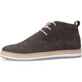 Manfield - Taupe Nubuck Veterschoenen - Leer - Memory Foam