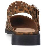 Manfield - Luipaardprint Slingbacks - Beige - Suède