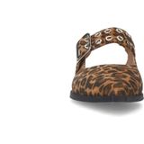 Manfield - Luipaardprint Slingbacks - Beige - Suède