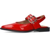 Manfield - Slingback Loafers - Rood - Lakleer