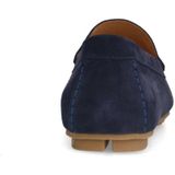 Manfield - Loafers - Blauw - Suède - Rubberen Zool