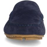 Manfield - Loafers - Blauw - Suède - Rubberen Zool