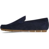 Manfield - Loafers - Blauw - Suède - Rubberen Zool