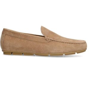 Manfield - Mocassins - Taupe - Suède - Leren Voering