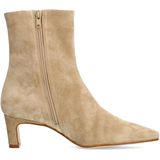 Manfield - Suède Leopard Enkellaarsjes - Zwart - Suède