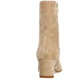 Manfield - Suède Leopard Enkellaarsjes - Zwart - Suède