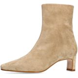 Manfield - Suède Leopard Enkellaarsjes - Zwart - Suède