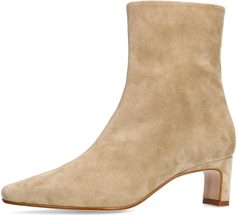 Manfield - Suède Leopard Enkellaarsjes - Zwart - Suède