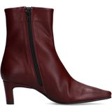 Manfield - Enkellaarsjes - Rood - Leer