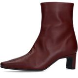 Manfield - Enkellaarsjes - Rood - Leer