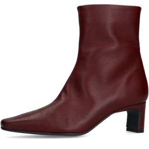 Manfield - Enkellaarsjes - Rood - Leer