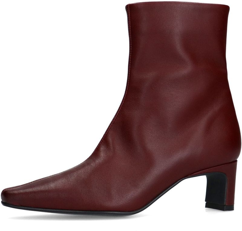 Manfield - Enkellaarsjes - Rood - Leer