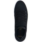 Manfield - Suède Sneakers - Zwart - Suède - Leer