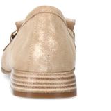 Manfield - Suède Loafers - Beige - Glitter - Blokhak 2 cm