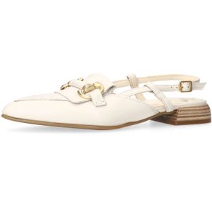 Manfield - Slingback Loafers - Ecru - Leer