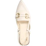 Manfield - Slingback Loafers - Ecru - Leer