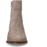 Manfield - Grijze Suède Enkellaarsjes met Hak