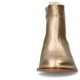Manfield - Cowboylaarsjes - Goud - Leer - Blokhak 3 cm