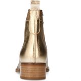 Manfield - Cowboylaarsjes - Goud - Leer - Blokhak 3 cm
