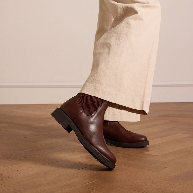 Manfield - Chelsea Boots - Bruin - Leer