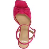 Manfield - Dames - Roze Sandalen - Suède - Gespsluiting - Lage Hak