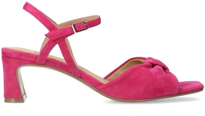 Manfield - Dames - Roze Sandalen - Suède - Gespsluiting - Lage Hak