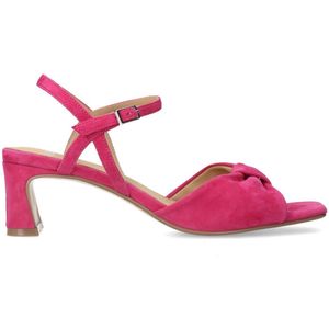 Manfield - Dames - Roze Sandalen - Suède - Gespsluiting - Lage Hak