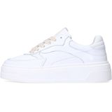 Manfield - Sneakers - Wit - Leer