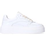 Manfield - Sneakers - Wit - Leer