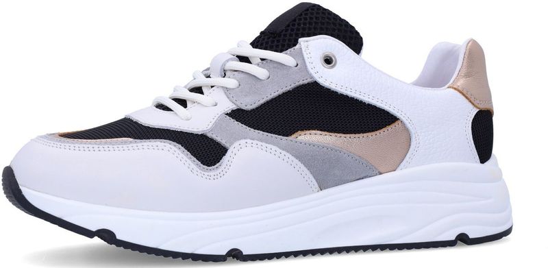 Manfield - Sneakers - Veelkleurig - Leren - Zilveren Details